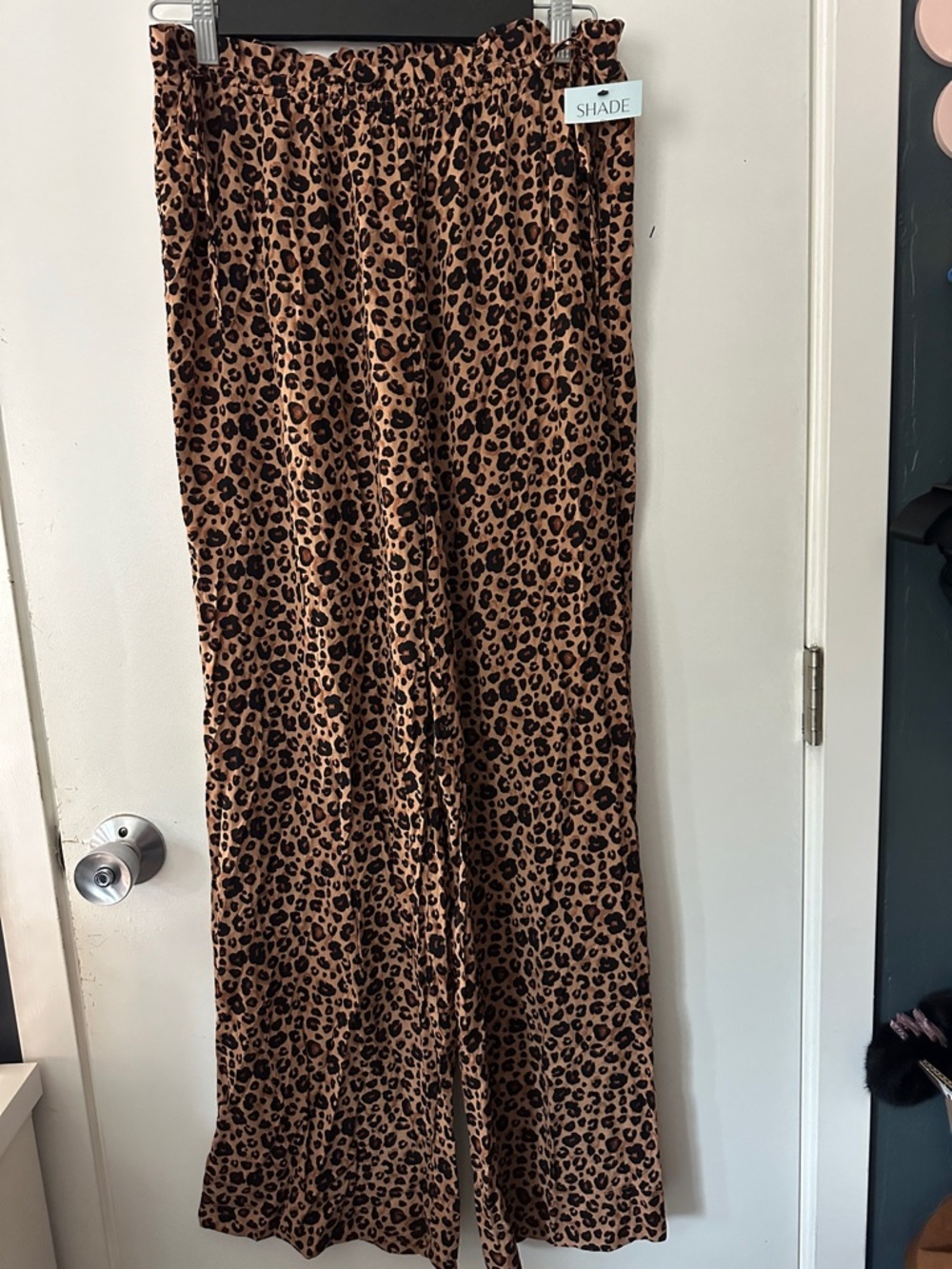 Shade & Shore Leopard Print Pants - Brown & Black - Picture 2 of 6